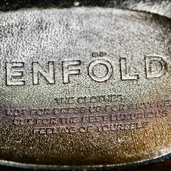 $450 39 9 Women's LUXURY ENFOLD Gray JAPAN wool LEATHER sandals flats shoes mint - Picture 3 of 13